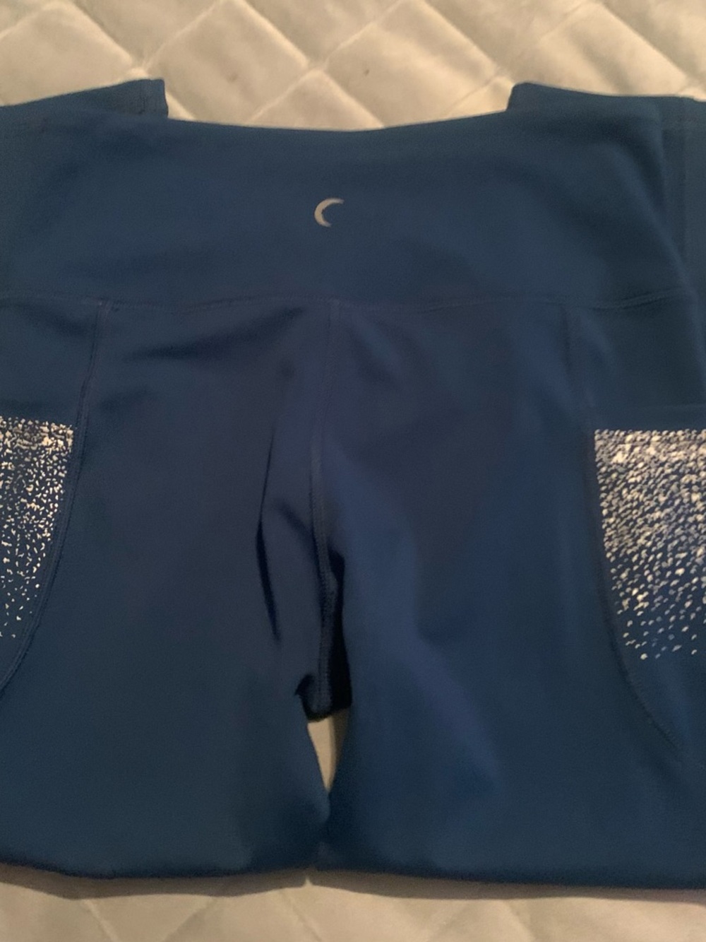 Zyia Active High-Waist Navy Athletic Capris with Side Pockets